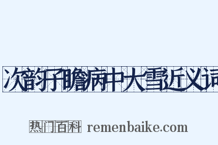 次韵子瞻病中大雪近义词是什么意思的图片